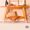 Console table made from pine timber, showcasing elegant interior design with vintage decor.