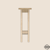 Modern DIY Console table Plan. Designed in autocad. angle view