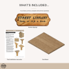 Custom little street library package includes custom signage, building instructions, and post mount